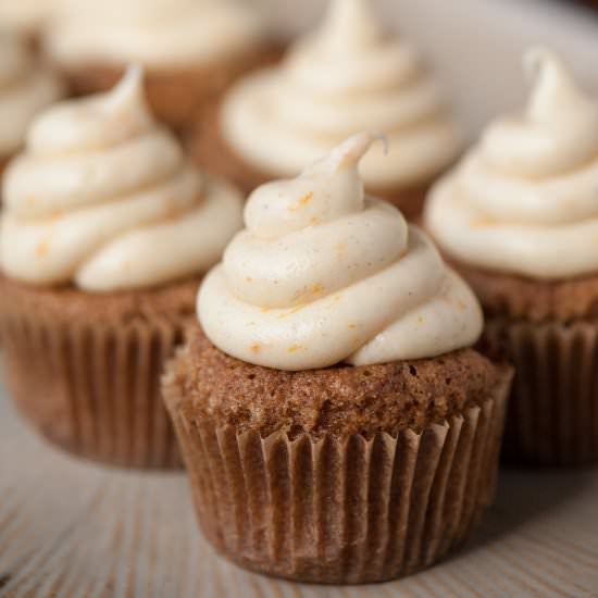 Orange Spice Carrot Cupcakes