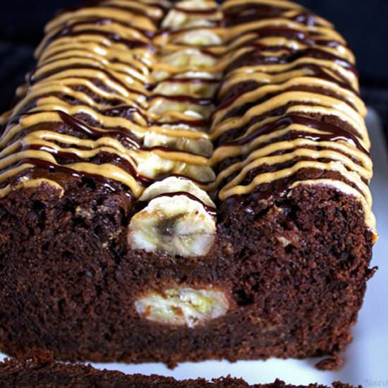 Chocolate Peanut Butter Banana Bread