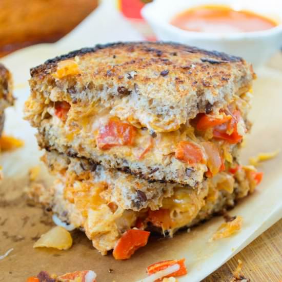 Chicken Enchilada Grilled Cheese