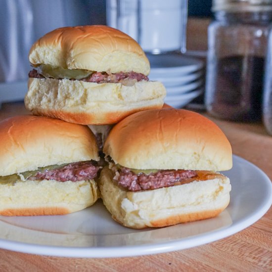 Homemade White Castle Burgers