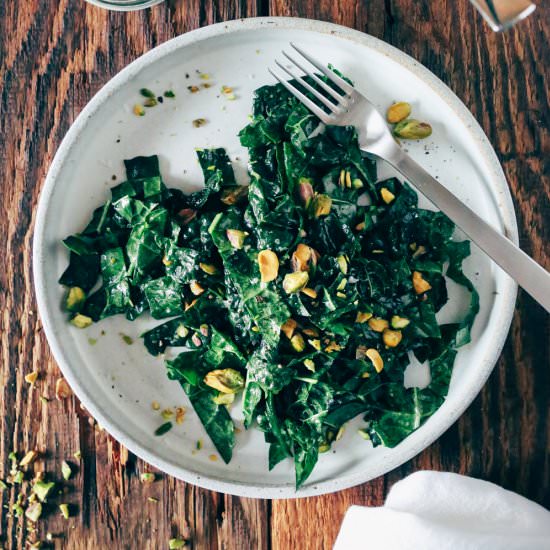 Kale Salad with Miso Vinaigrette