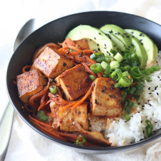 Korean Tofu Rice Bowl