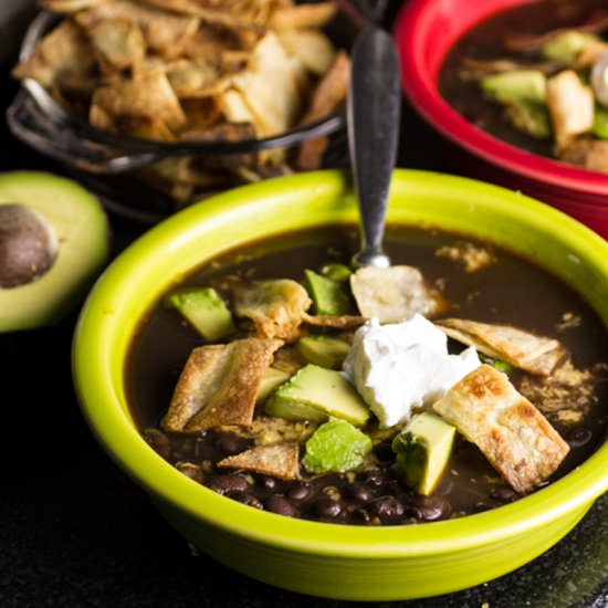 Black Bean Tortilla Soup