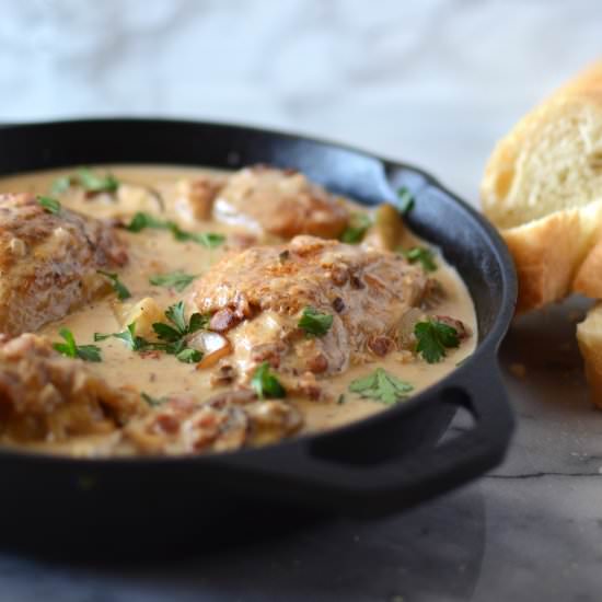 Creamy Coq Au Riesling