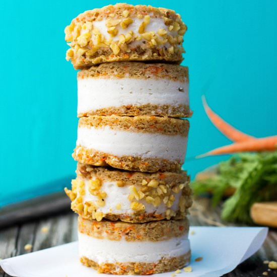 Carrot Cake Ice Cream Sandwiches