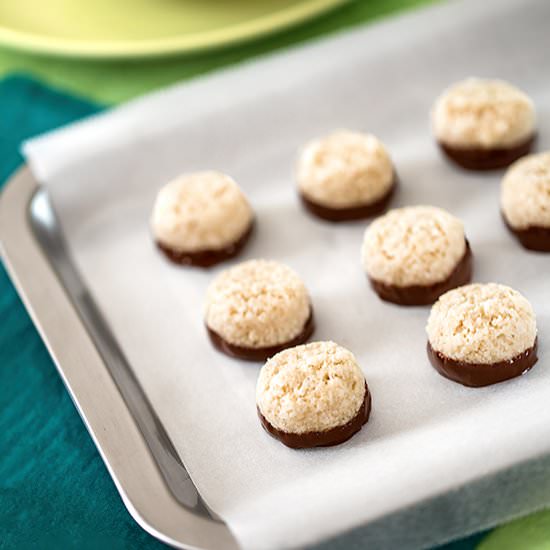 Chocolate-Dipped Coconut Macaroons