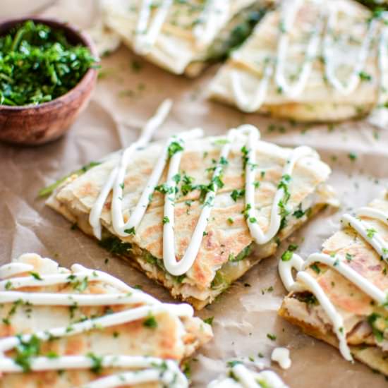 Chicken and Brie Quesadillas