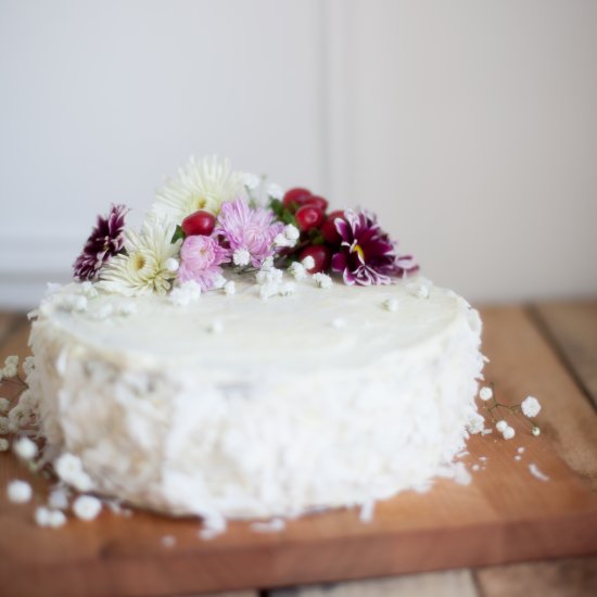 Lemon White Cake with Coconut