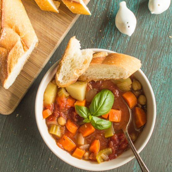 Chickpea Minestrone Soup