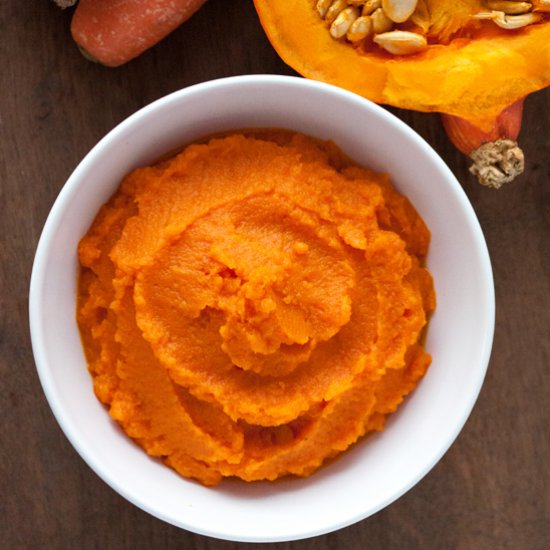 Mashed Pumpkin and Carrot