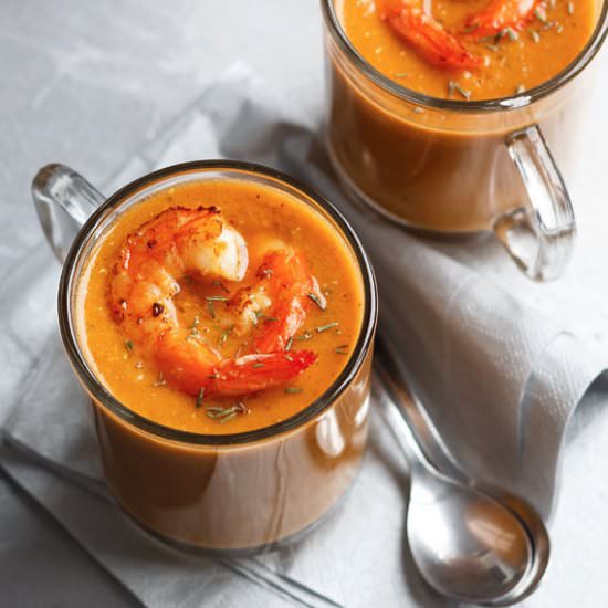 Spicy Red Lentil Shrimp Soup