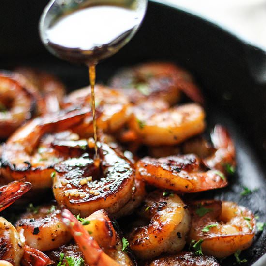 Honey Garlic Shrimp Skillet