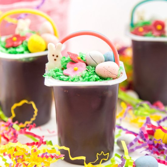 Easter Basket Pudding Cups