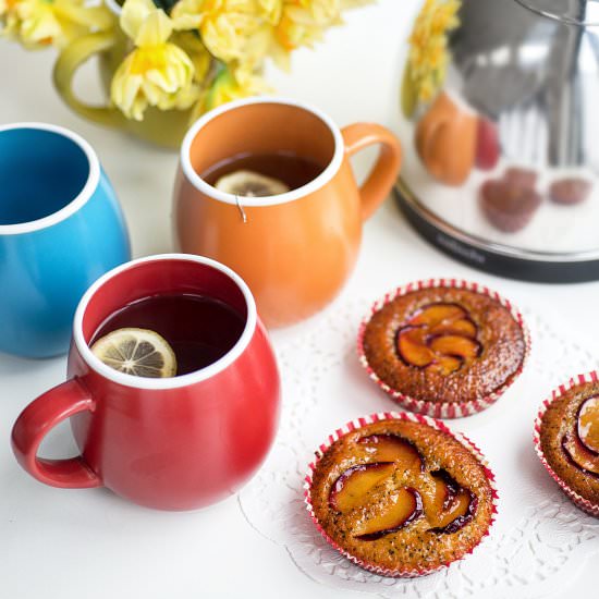 Plum and poppyseed financiers