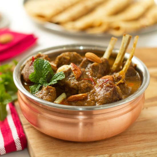 Mutton Curry with Almonds & Saffron