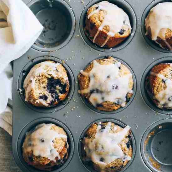 Whole Wheat Blueberry Muffins