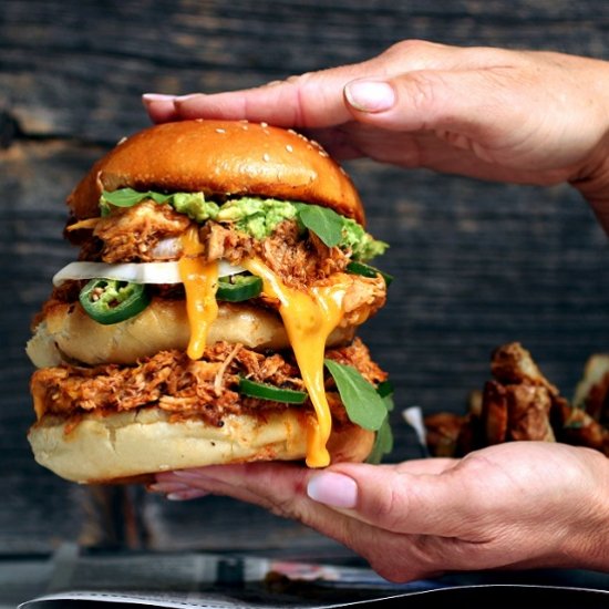 Pulled Organic Chicken Burger