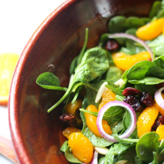 Cranberry Mandarin Spinach Salad