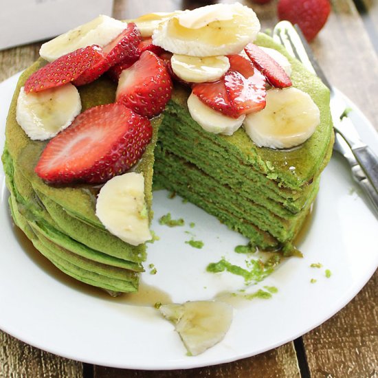 Green Smoothie Pancakes