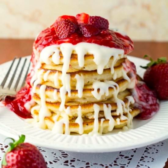 Strawberry Cheesecake Pancakes