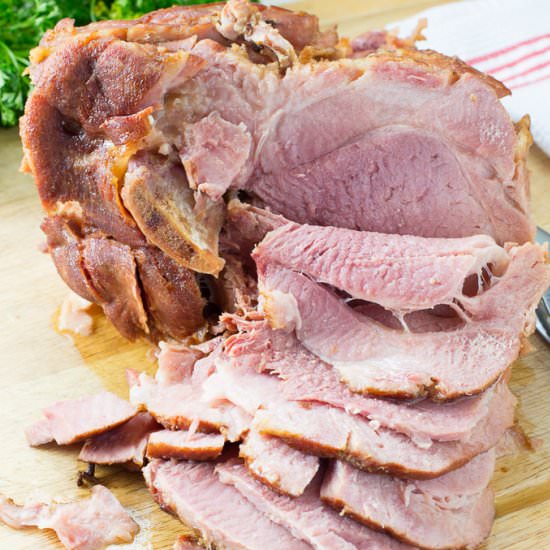 Slow Cooker Maple Braised Ham