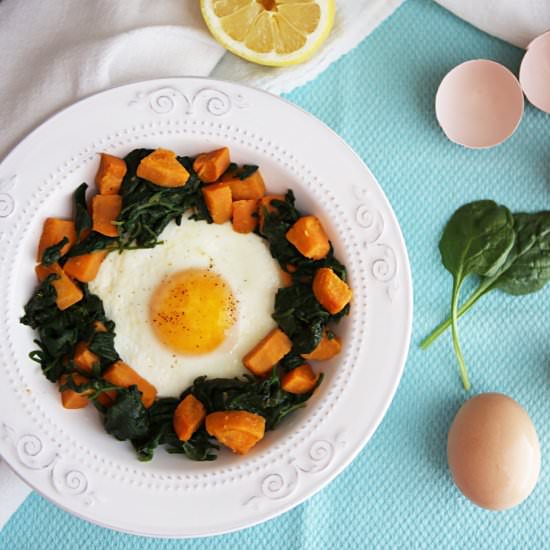 Sweet Potato + Spinach Hash