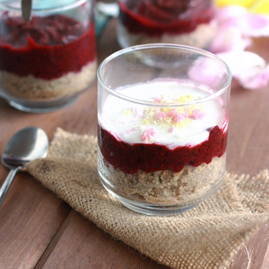 Vegan Lemon Berry Cake Parfait