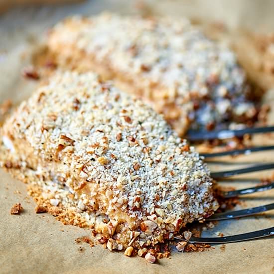 Pecan Crusted Honey Mustard Salmon