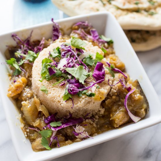 Lemon, Olive & Eggplant Cous Cous