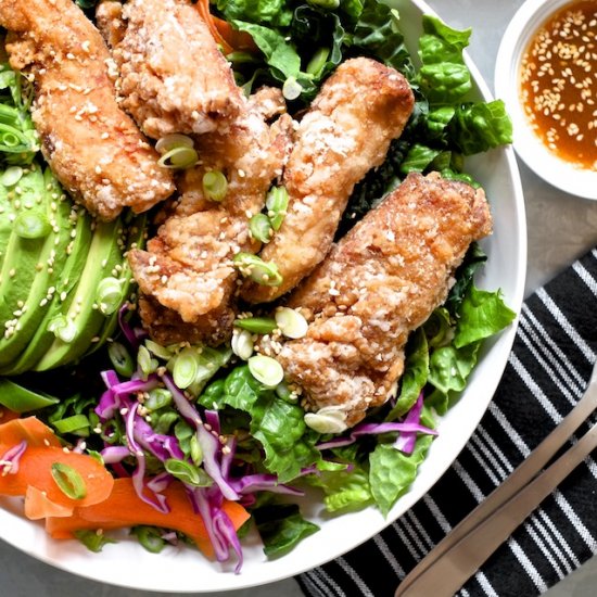 Japanese Fried Chicken Salad