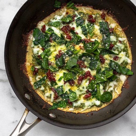 Chickpea-Crust Skillet Pizza