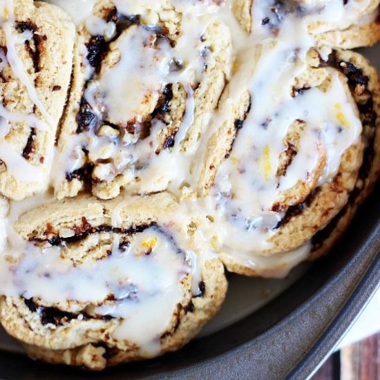 Fig & Walnut Orange Cinnamon Rolls