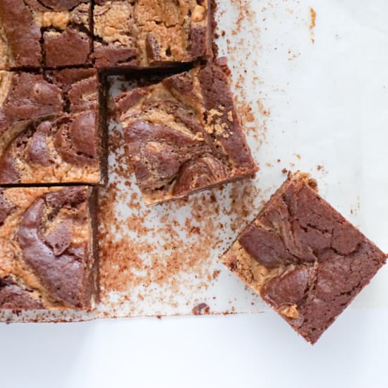 Peanut Butter Swirl Brownies