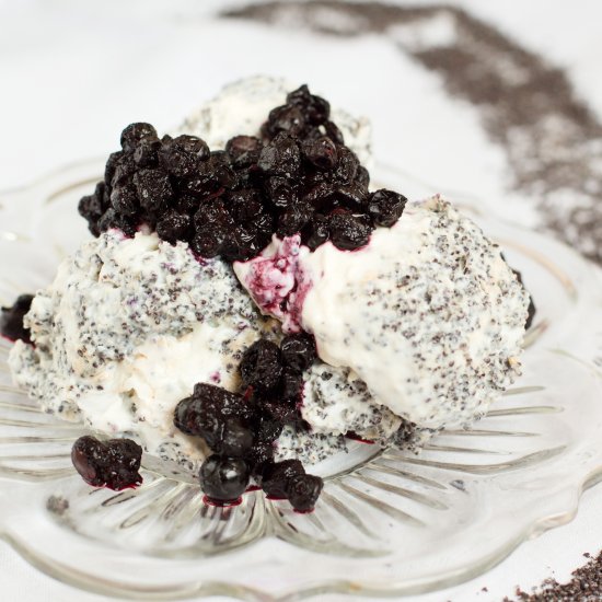 Poppy seed panna cotta