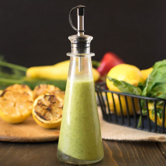 Grilled Lemon & Basil Vinaigrette