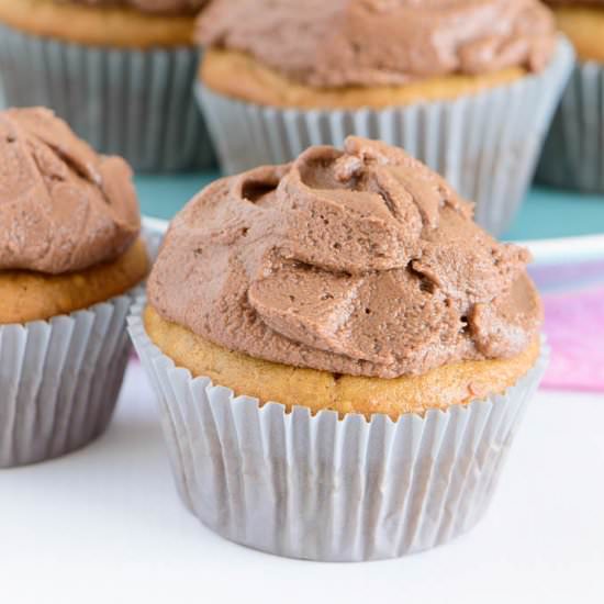 Banana Nutella Cupcakes