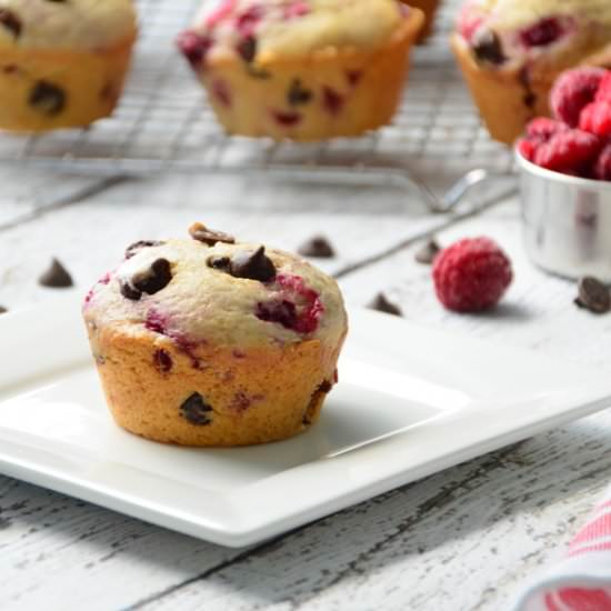 Raspberry Chocolate Chip Muffins