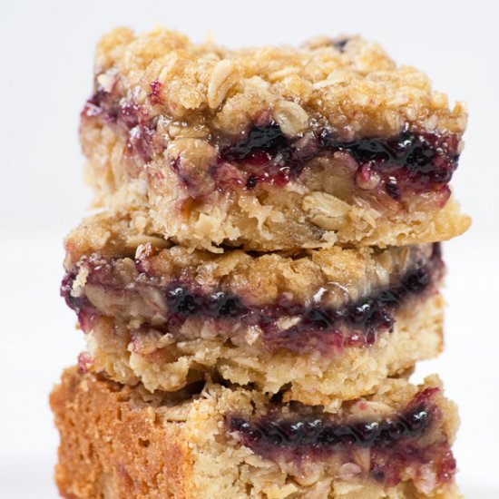 Blackcurrant Oatmeal Cookie Bars