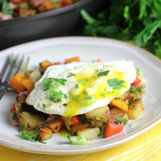 Healthy Three Potato Hash