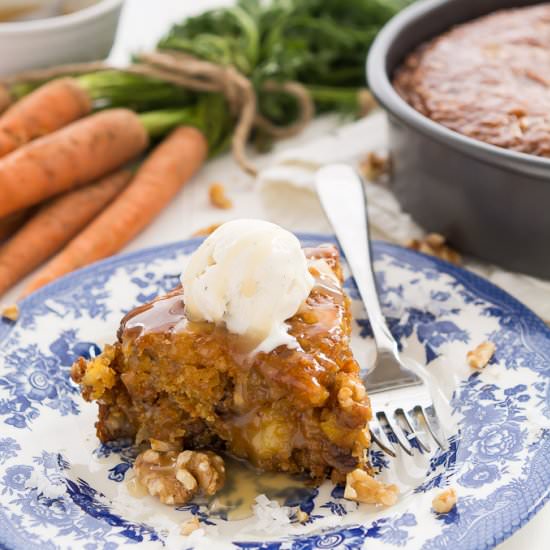 Warm Caramel Carrot Cake