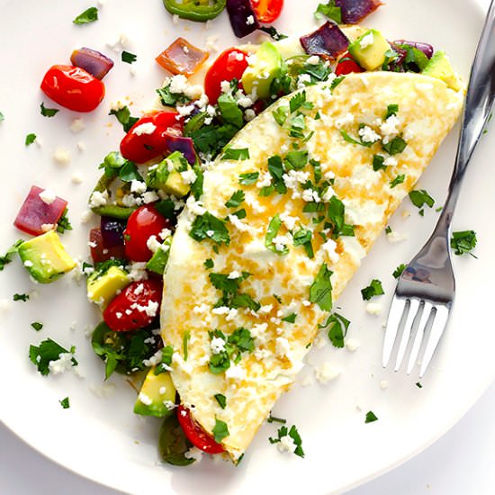 Mexican Egg White Omelet