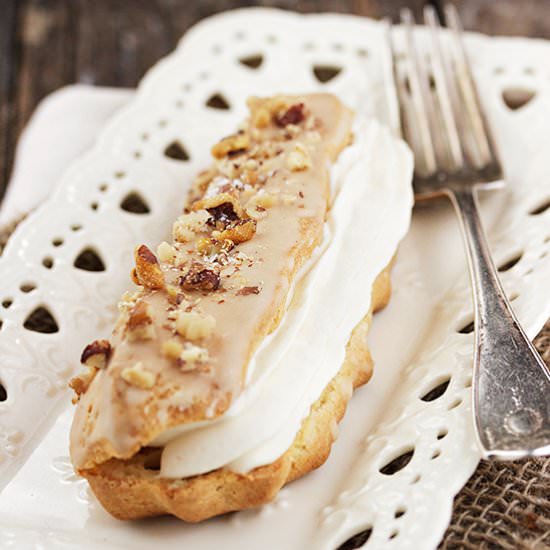 Maple Mascarpone Eclairs