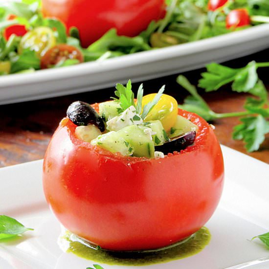 Stuffed Greek Tomatoes