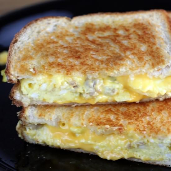 Sausage and Egg Grilled Cheese