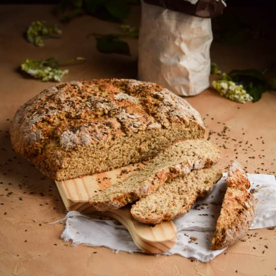 No-Knead Whole Grain Seed Bread