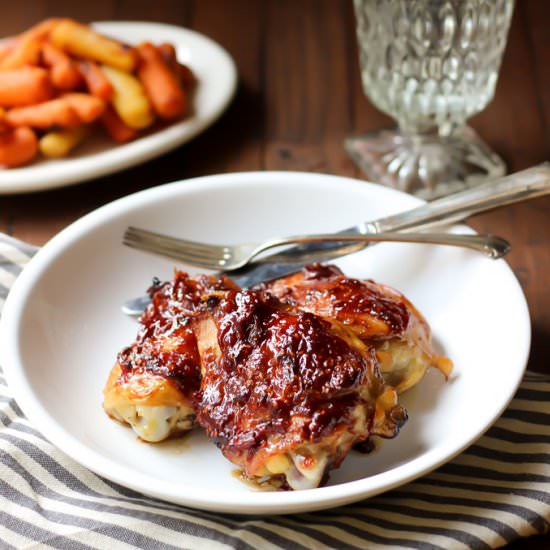 Raspberry Chipotle Chicken Thighs