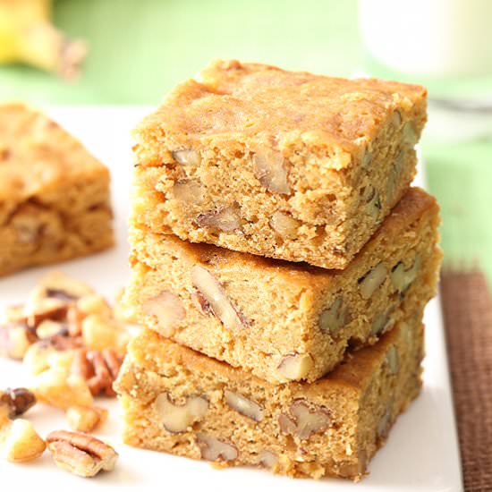 Banana Nut Blondies