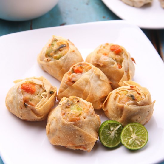 Chicken & Vegetables Wonton Wrapper