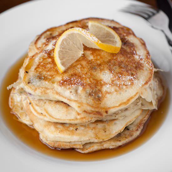 Lemon Blueberry Buttermilk Pancakes