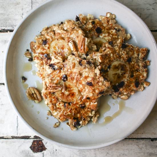 Pecan Banana Matzo Pancakes